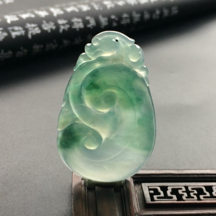 （超值推荐）冰种飘花如意挂件