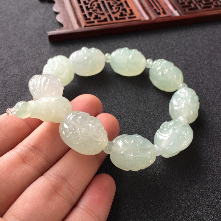 (超值推荐)糯冰种晴水罗汉头手链