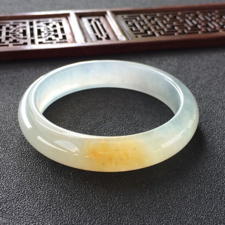 (超值推荐)冰种黄翡手镯(55.3mm)