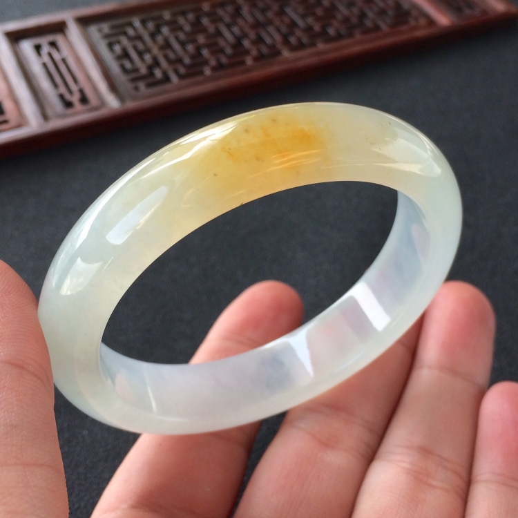 (超值推荐)冰种黄翡手镯(55.3mm)