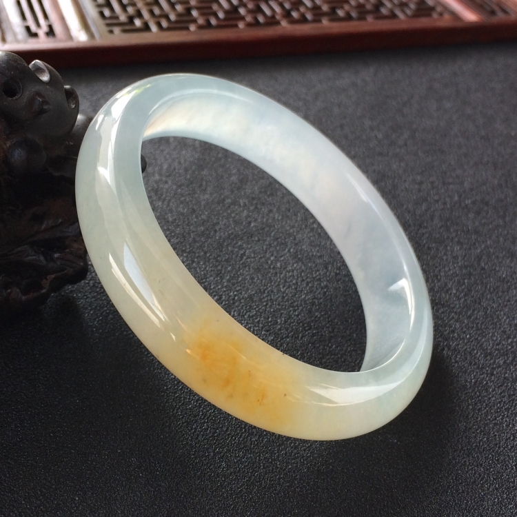 (超值推荐)冰种黄翡手镯(55.3mm)