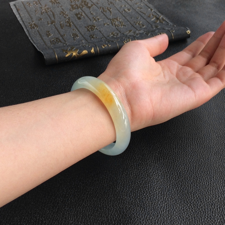 (超值推荐)冰种黄翡手镯(55.3mm)