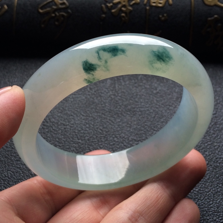 （超值推荐）冰种飘花手镯（59.4mm）