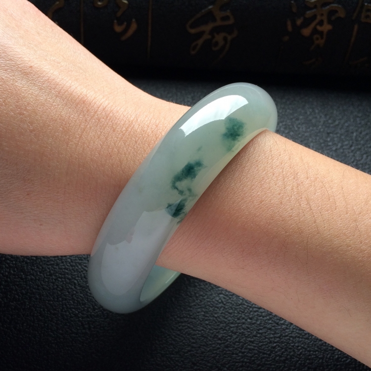 （超值推荐）冰种飘花手镯（59.4mm）