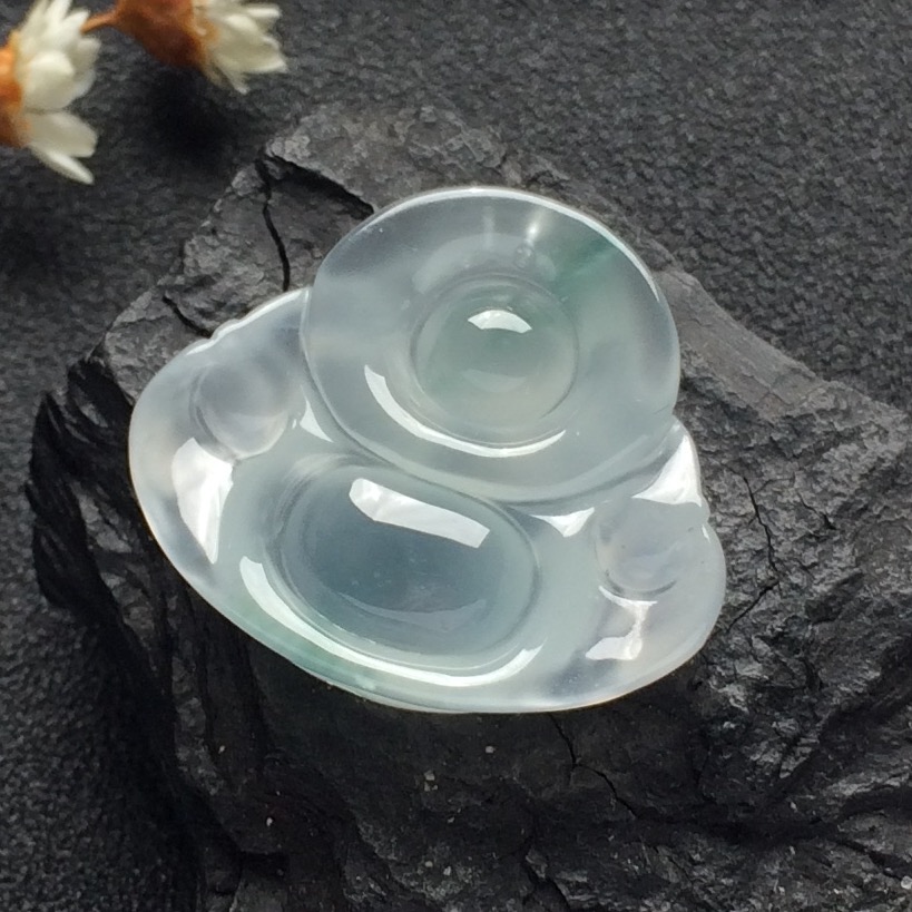 （超值推荐）冰种飘花玉佛挂件