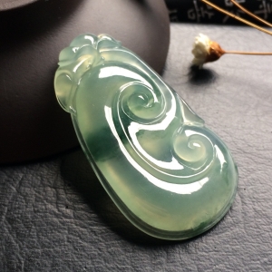 （超值推荐）冰种飘花如意挂件