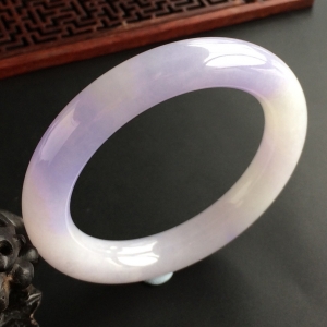 (超值推荐)糯冰种紫罗兰圆条手镯(55.5mm)
