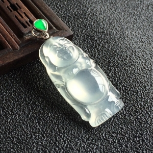 (超值推荐)冰种淡晴水站佛挂件