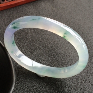 (超值推荐)冰种飘花略带紫罗兰贵妃镯(54.5mm-46mm)