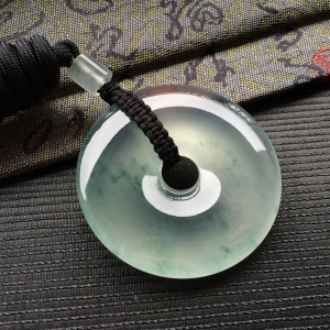 (超值推荐)冰种飘花平安扣挂件
