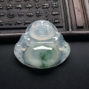 （超值推荐）冰种飘花玉佛挂件