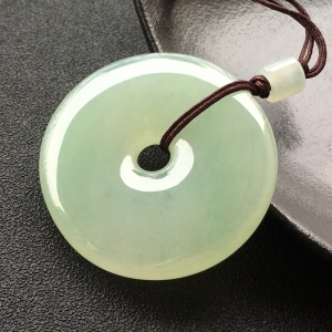 (超值推荐)糯冰种晴水平安扣挂件