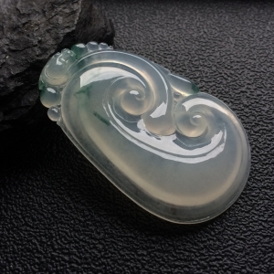 （超值推荐）冰种飘花如意挂件