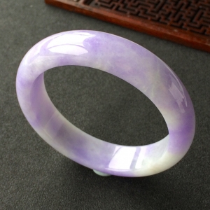 (超值推荐)糯冰种紫罗兰手镯(58.7mm)