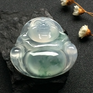 （超值推荐）冰种飘花玉佛挂件