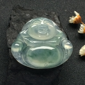 （超值推荐）冰种飘花玉佛挂件