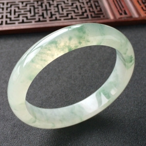 (超值推荐)冰种飘花手镯(57.4mm)