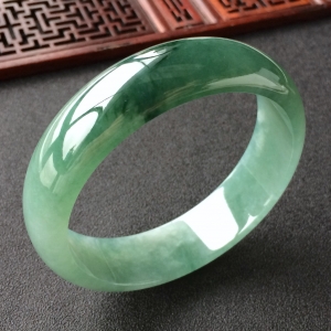 (超值推荐)糯冰种晴水飘花手镯(61mm)