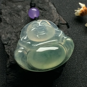 （超值推荐）冰种略飘花玉佛挂件