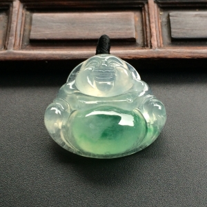 （超值推荐）冰种飘花玉佛挂件