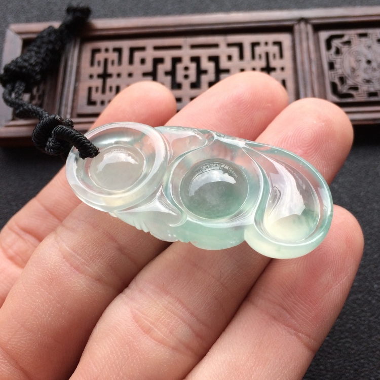 (超值推荐)冰种飘花布袋佛挂件