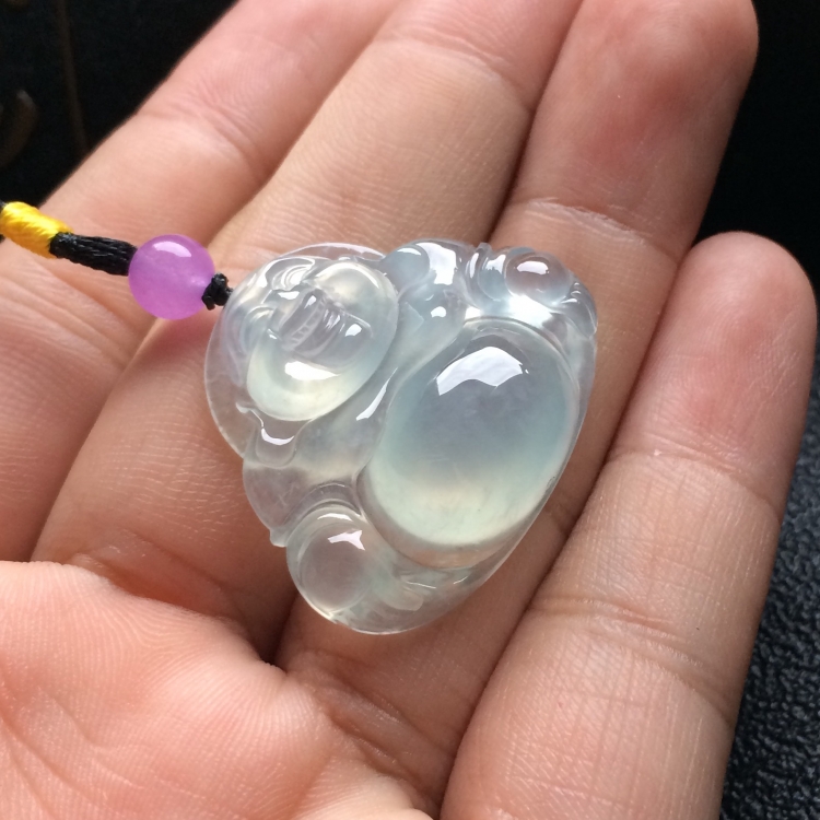 （超值推荐）冰种淡晴水玉佛挂件