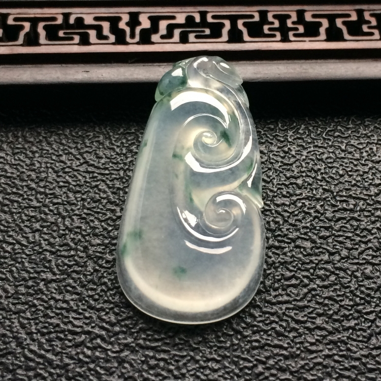 （超值推荐）冰种飘花如意挂件