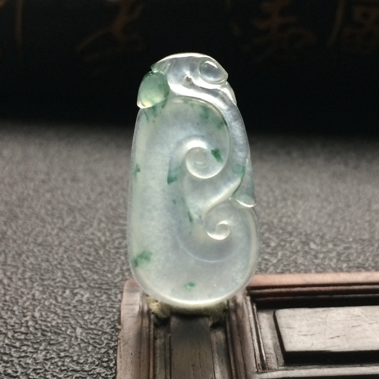 （超值推荐）冰种飘花如意挂件