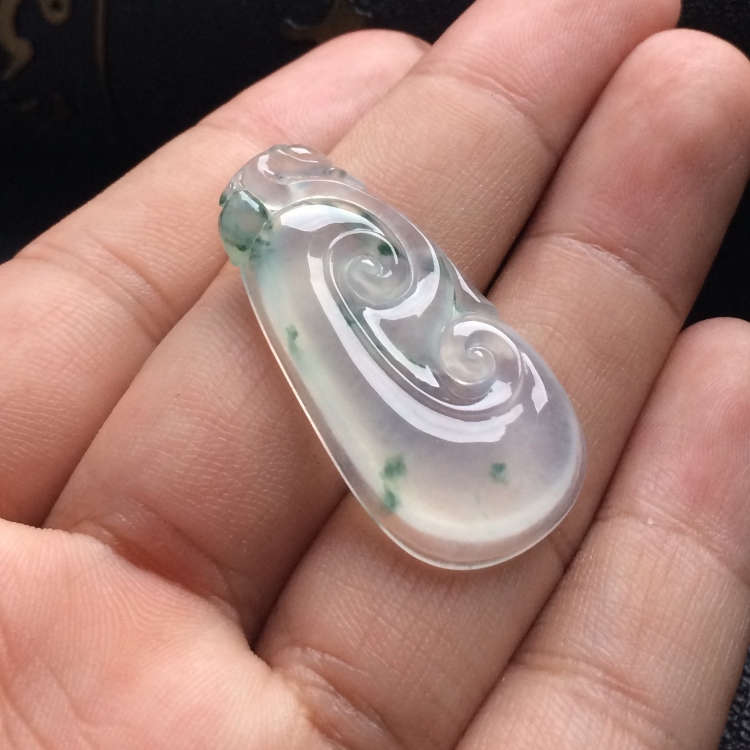 （超值推荐）冰种飘花如意挂件