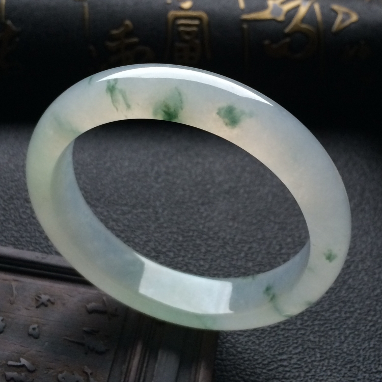 （超值推荐）冰种飘花手镯（54.3mm）