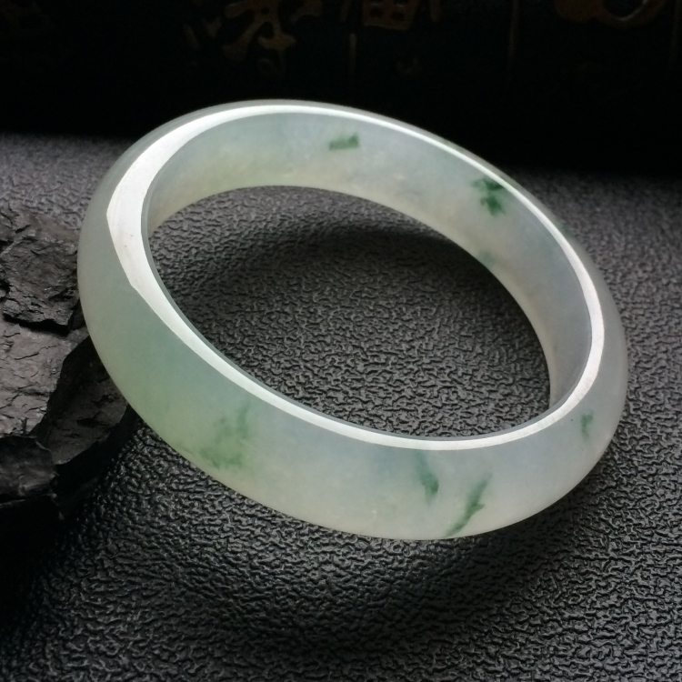 （超值推荐）冰种飘花手镯（54.3mm）