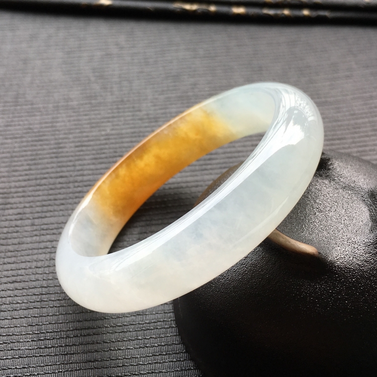 (超值推荐)冰种褐黄翡手镯(55.2mm)