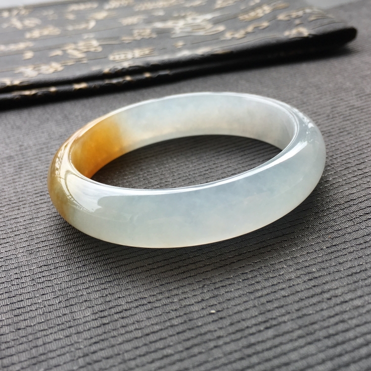 (超值推荐)冰种褐黄翡手镯(55.2mm)