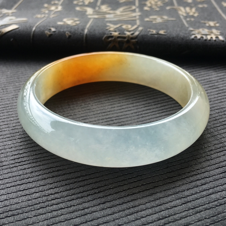 (超值推荐)冰种褐黄翡手镯(56.3mm)