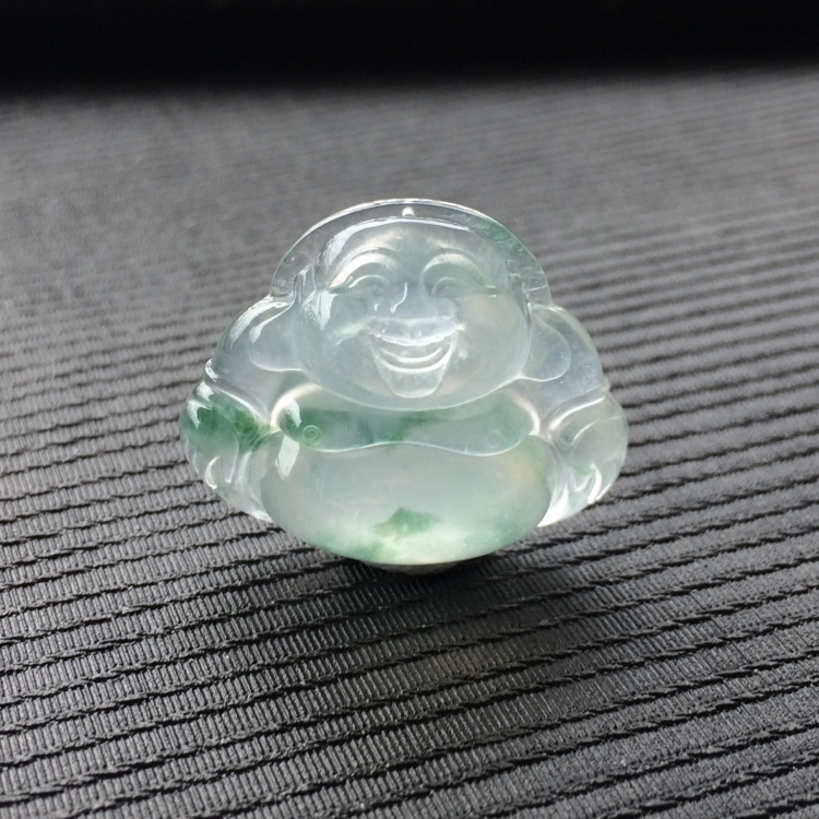 (超值推荐)冰种飘花玉佛挂件