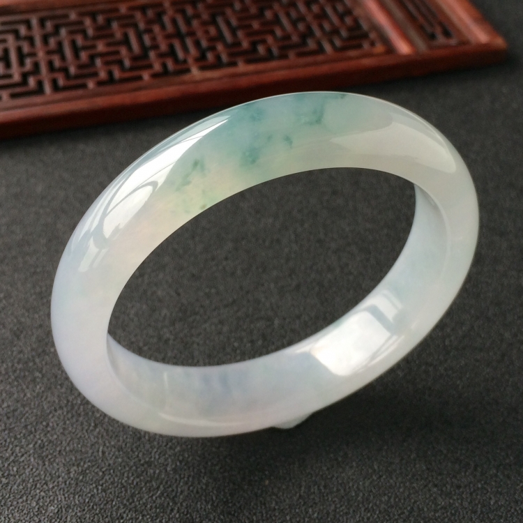 (超值推荐)冰种飘花手镯(56.1mm)