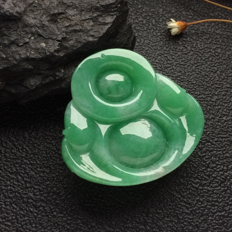（超值推荐）糯冰种豆色玉佛挂件