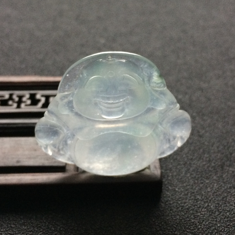 （超值推荐）冰种略飘花玉佛挂件