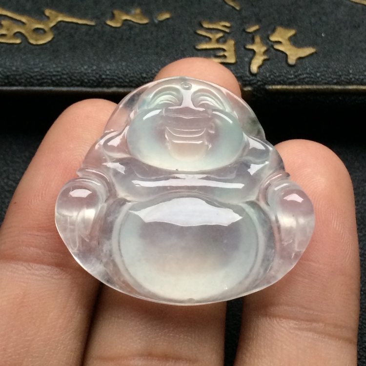 （超值推荐）冰种略飘花玉佛挂件