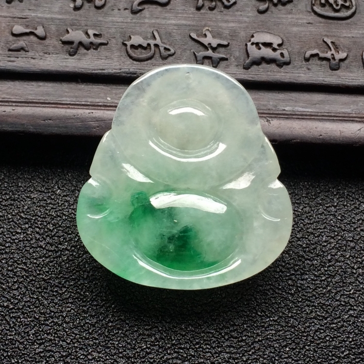 （超值推荐）糯冰种飘翠玉佛挂件