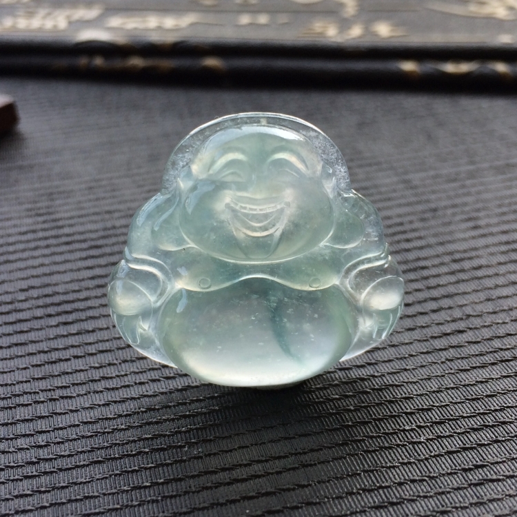 (超值推荐)冰种飘花玉佛挂件