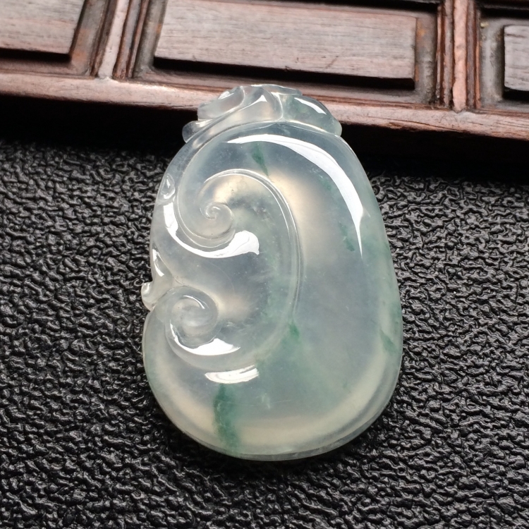 （超值推荐）冰种飘花如意挂件