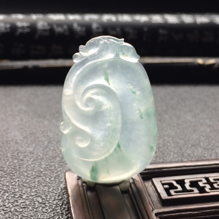 （超值推荐）冰种飘花如意挂件