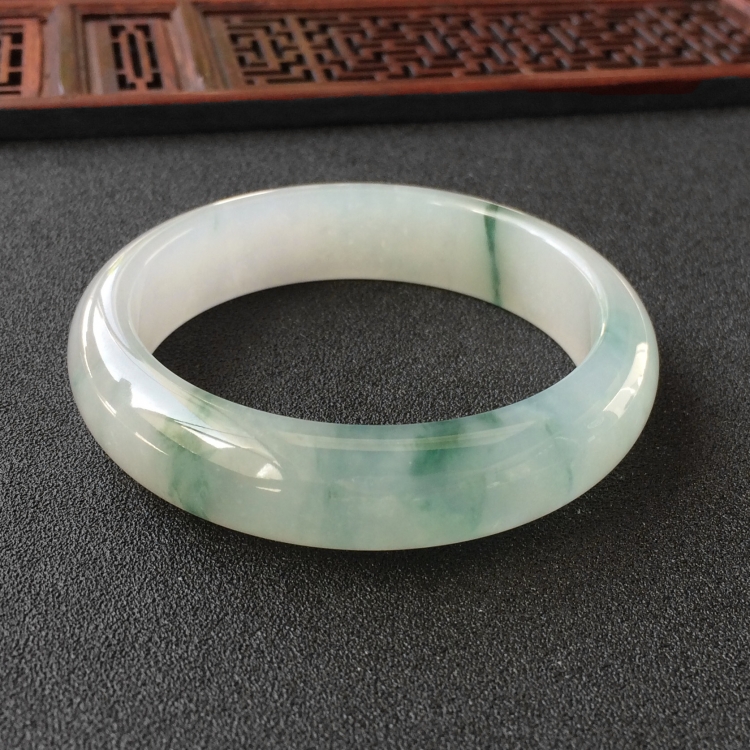 (超值推荐)冰种飘花手镯(54.6mm)