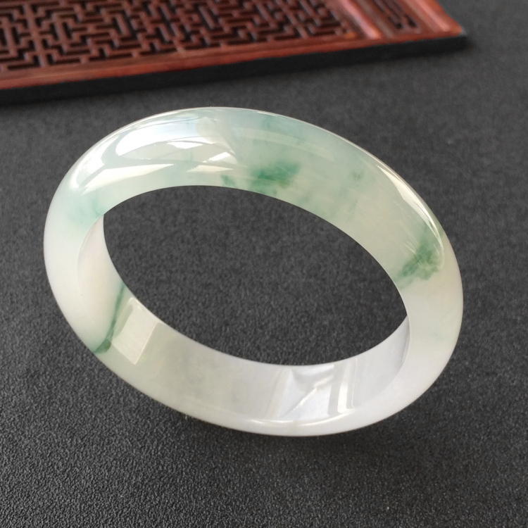 (超值推荐)冰种飘花手镯(54.6mm)