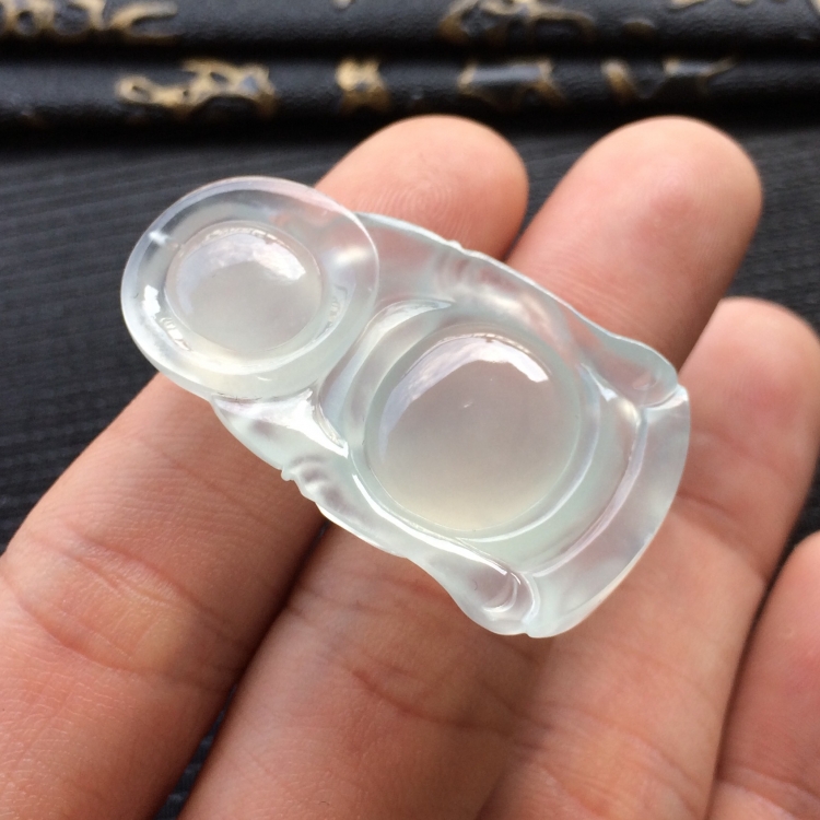 (超值推荐)冰种淡晴水站佛挂件