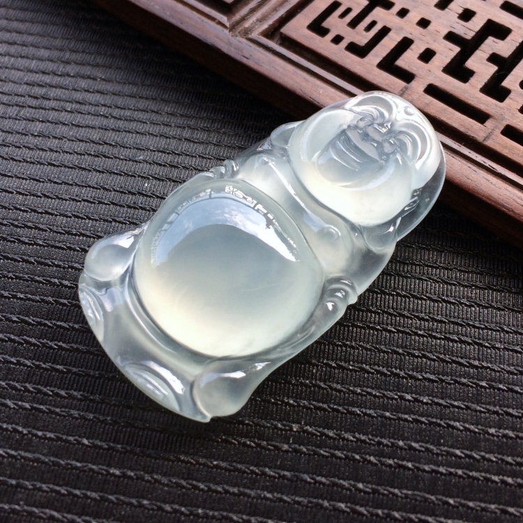 (超值推荐)冰种淡晴水站佛挂件