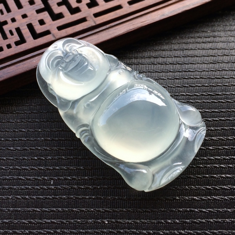 (超值推荐)冰种淡晴水站佛挂件