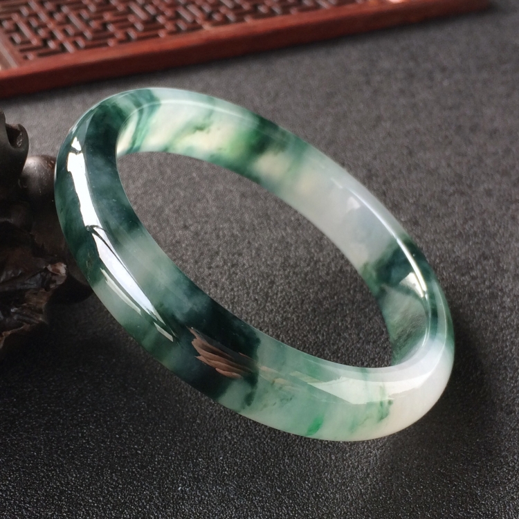 (超值推荐)冰种飘花手镯(57.2mm)