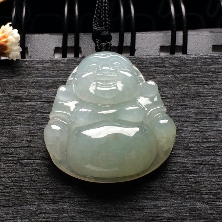 （超值推荐）糯冰种淡晴水玉佛挂件